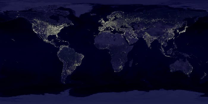 Image of the world at night